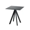 Feros Infinity Terrassentisch Schwarz gestell + Schwarz HPL 70 x 70 cm