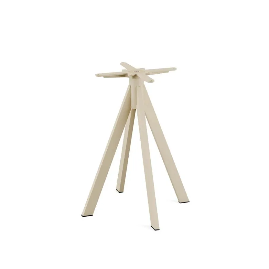 Feros Infinity Terrassentisch Sand frame + Schwarz HPL Ø70 cm