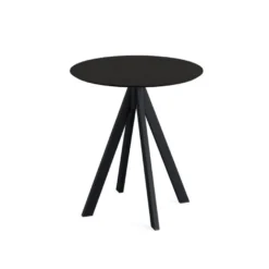 Feros Infinity Terrassentisch Schwarz frame + Schwarz HPL Ø70 cm