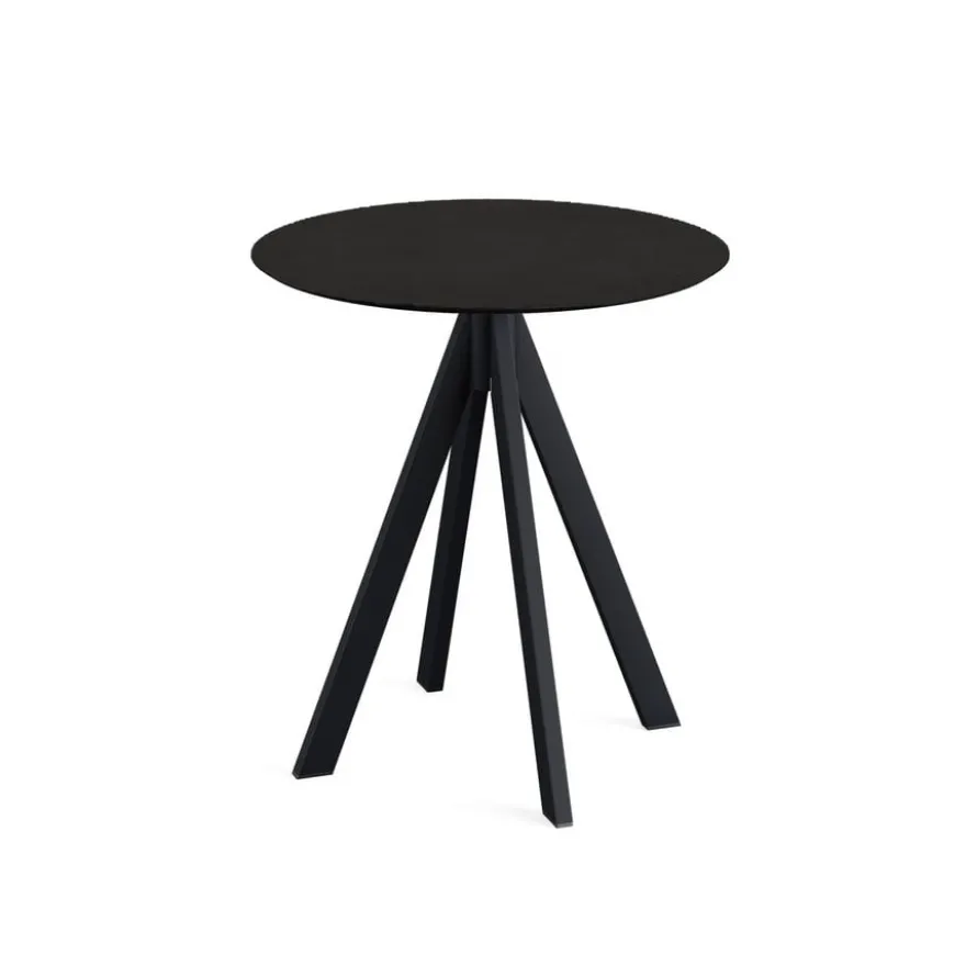 Feros Infinity Terrassentisch Schwarz frame + Schwarz HPL Ø70 cm