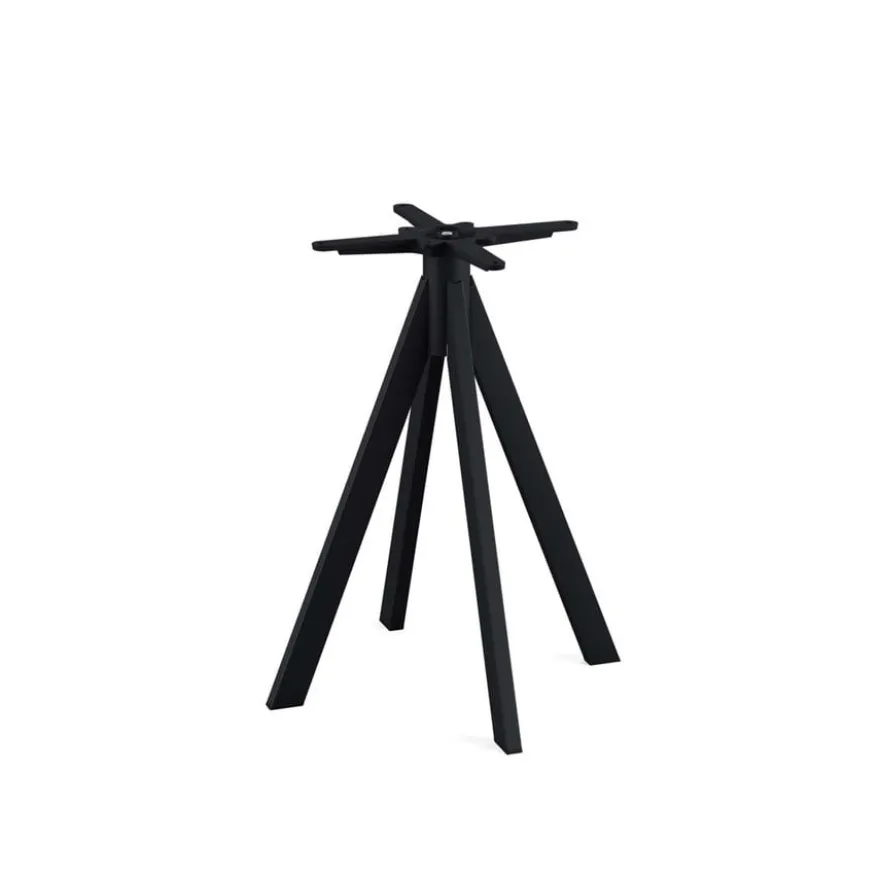 Feros Infinity Terrassentisch Schwarz frame + Schwarz HPL Ø70 cm