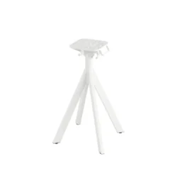 Feros Infinity Terrassentisch Weiß frame + Schwarz HPL Ø70 cm