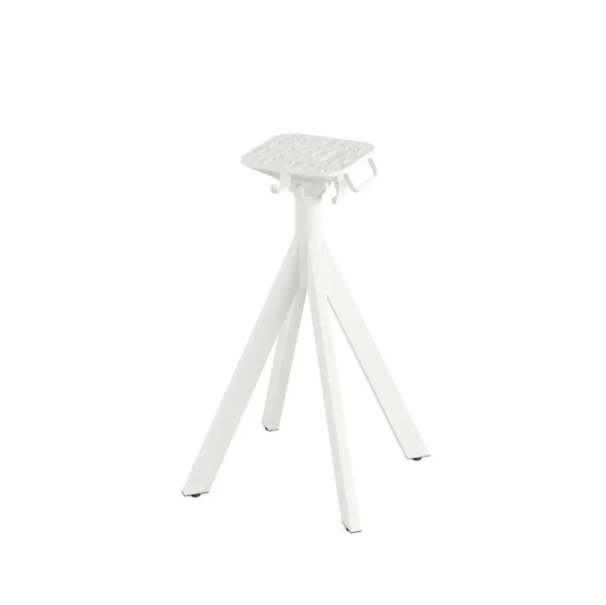 Feros Infinity Terrassentisch Weiß frame + Schwarz HPL Ø70 cm