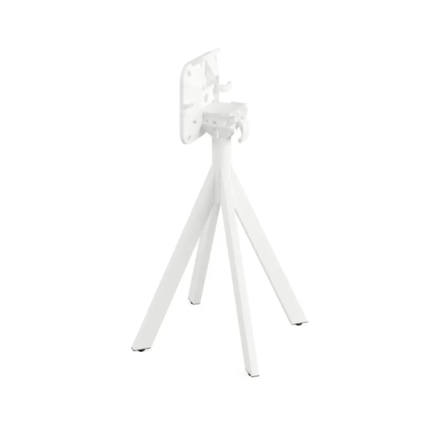 Feros Infinity Terrassentisch Weiß frame + Schwarz HPL Ø70 cm