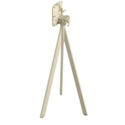 Feros Infinity Tripod Stehtisch Sand frame + Midnight Marble HPL Ø70 cm