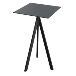 Feros Infinity Tripod Stehtisch Schwarz frame + Schwarz HPL 70x70 cm