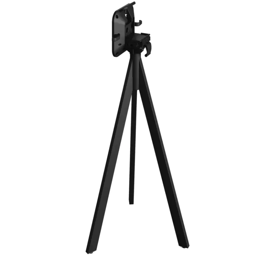 Feros Infinity Tripod Stehtisch Schwarz frame + Schwarz HPL 70x70 cm