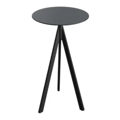 Feros Infinity Tripod Stehtisch Schwarz frame + Schwarz HPL Ø70 cm