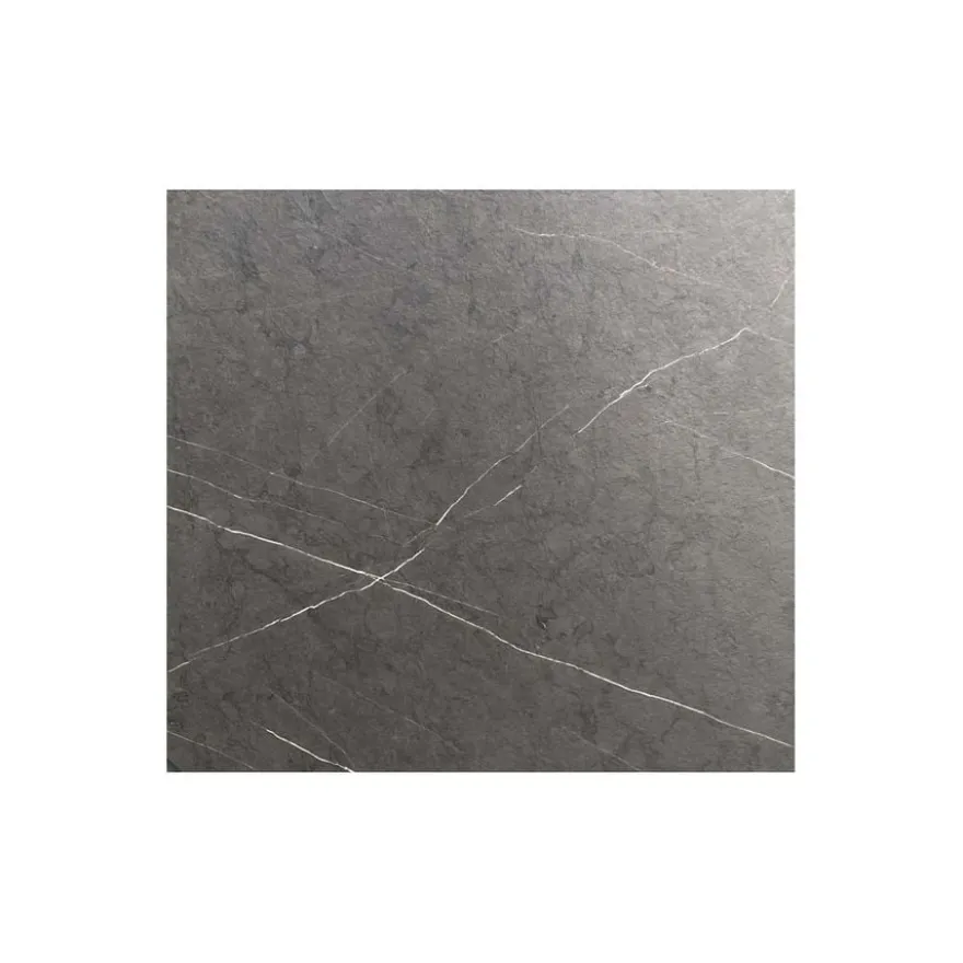 Feros Infinity Tripod Stehtisch Weiß frame + Midnight Marble HPL 70x70 cm
