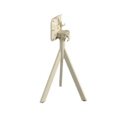 Feros Infinity Tripod Terrassentisch Sand frame + Riverwashed Wood HPL 70x70 cm