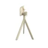 Feros Infinity Tripod Terrassentisch Sand frame + Schwarz HPL 70x70 cm