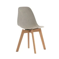 FEROS Keeve Stapelstuhl gepolstert - Holz / Beige
