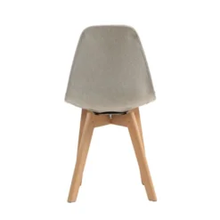 FEROS Keeve Stapelstuhl gepolstert - Holz / Beige