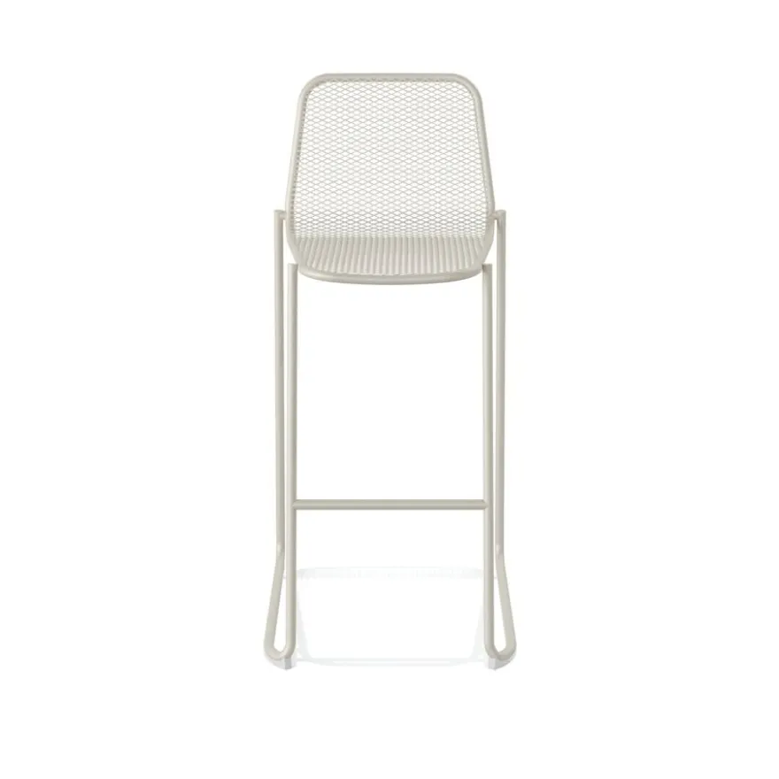 Feros Mase Barhocker Metall stapelbar – Beige