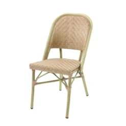 Feros Paris Bistrostuhl Rattan – Bambus-Natur