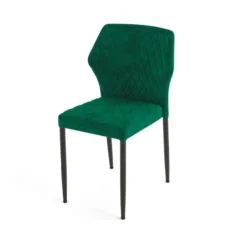 Feros Restaurantstuhl Louis, Velour Grün, velours fabric gepolstert