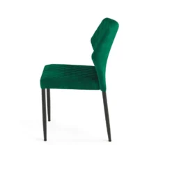 Feros Restaurantstuhl Louis, Velour Grün, velours fabric gepolstert