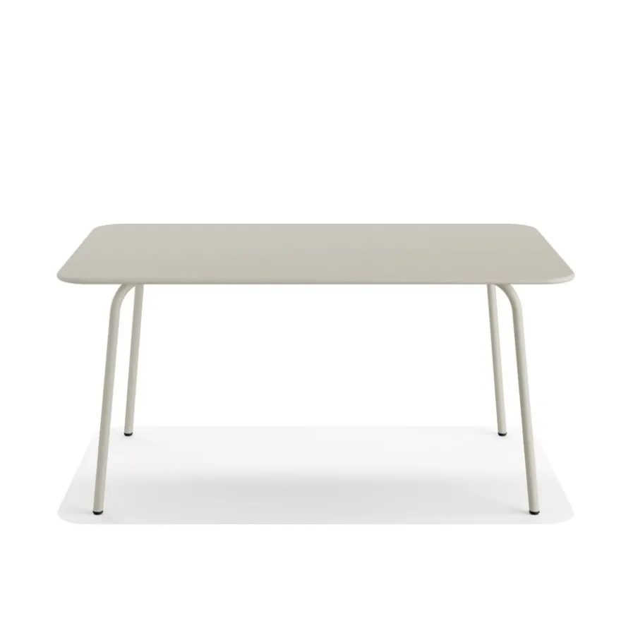 Feros Shine Gartentisch Stahl rechteckig – Beige