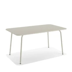 Feros Shine Gartentisch Stahl rechteckig – Beige