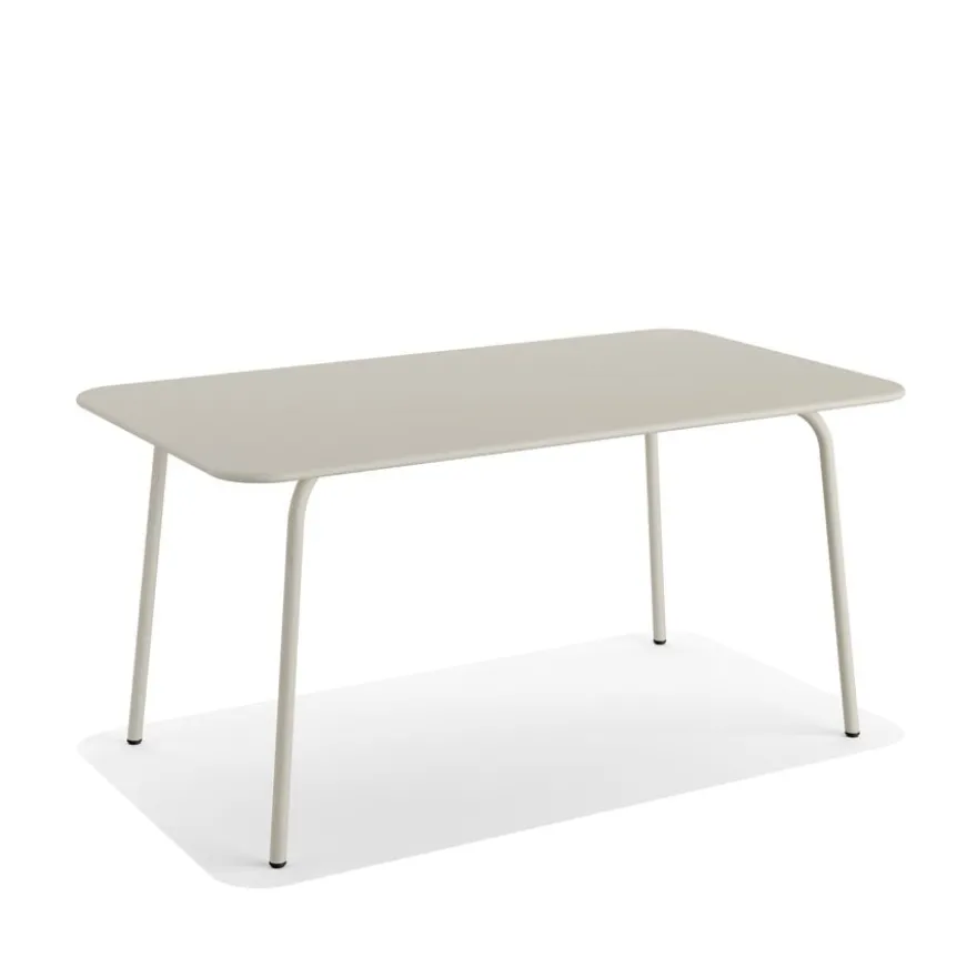 Feros Shine Gartentisch Stahl rechteckig – Beige
