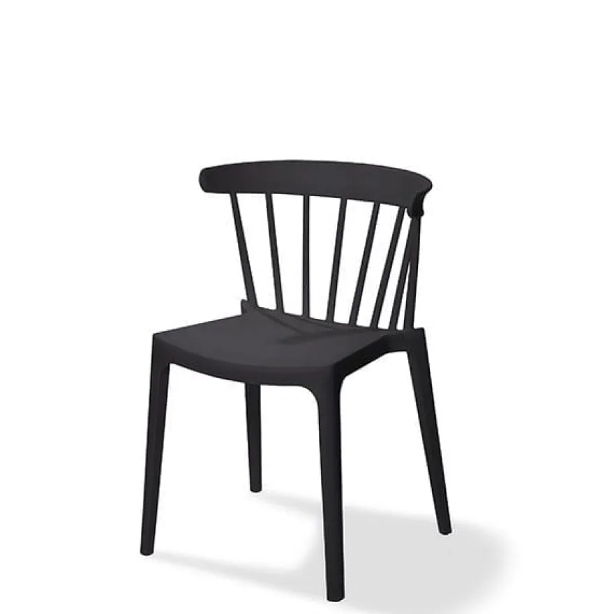Feros Stapelstuhl Windson, Schwarz, Polypropylen