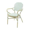 Feros Tango Bistrostuhl Rattan – Bambus-Weiß/Pastellgrün