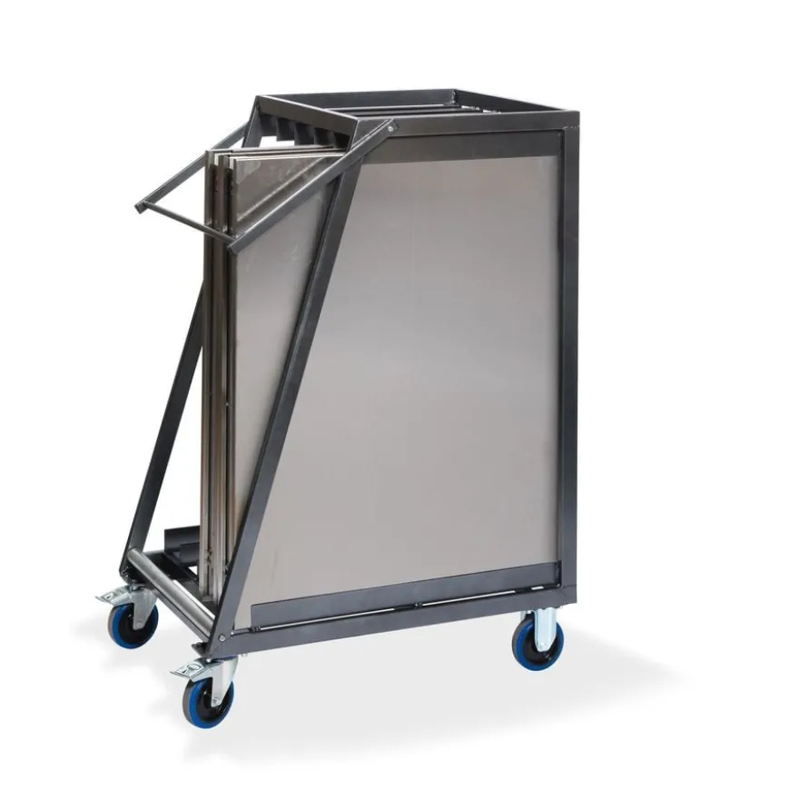 Feros Transportwagen für bis zu 5 Edelstahl Klapptische, 880 x 650 x 1130 mm