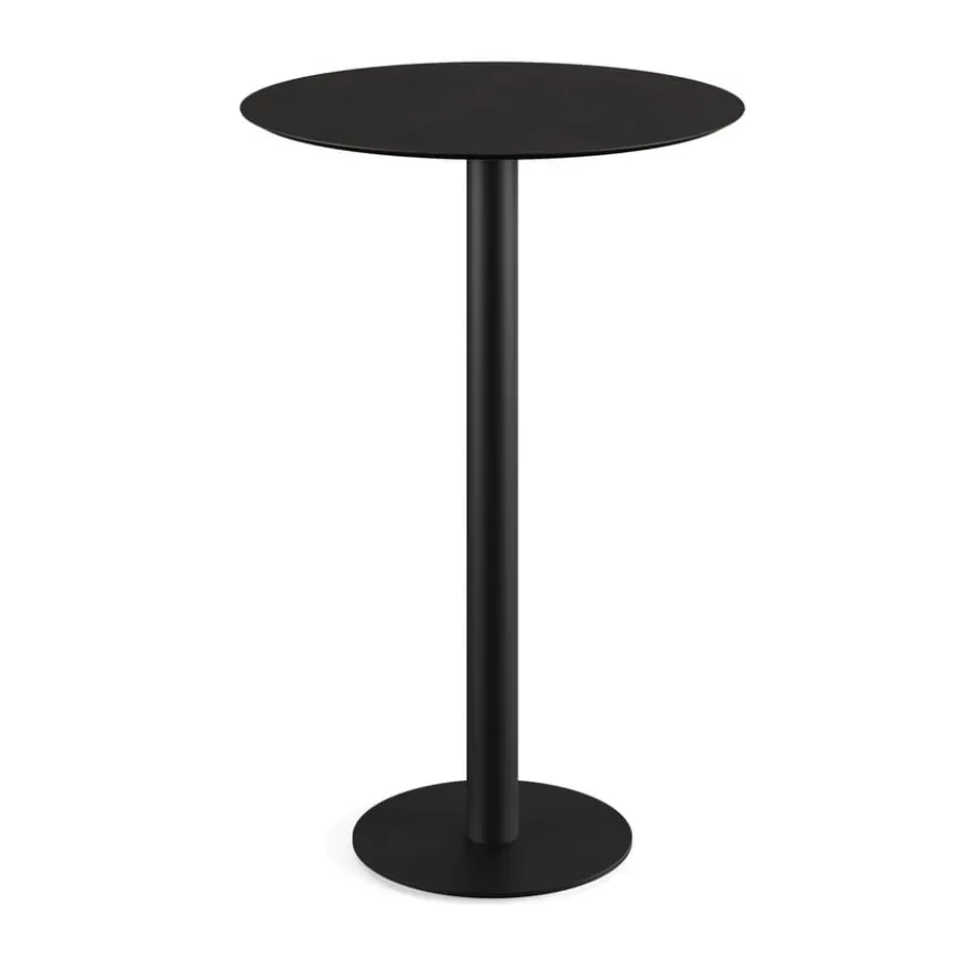 Feros Urban Stehtisch Schwarz frame +Schwarz HPL Ø70 cm