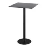 Feros Urban Stehtisch Schwarz gestell + Schwarz HPL 70 x 70 cm