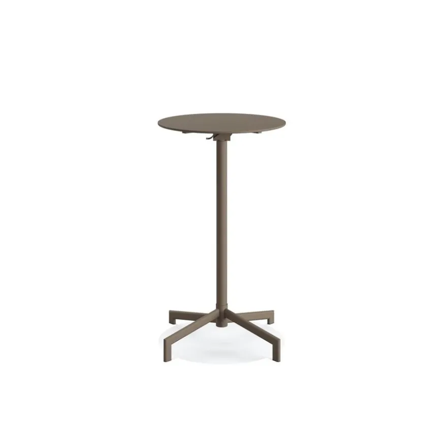 FEROS Versa Terrassen-/Stehtisch | In 2 Höhen verstellbar – Cappuccino