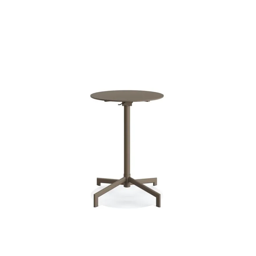 FEROS Versa Terrassen-/Stehtisch | In 2 Höhen verstellbar – Cappuccino