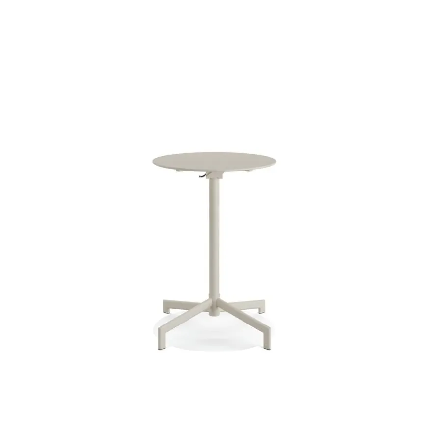 FEROS Versa Terrassen-/Stehtisch | In 2 Höhen verstellbar – Beige