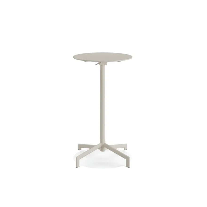 FEROS Versa Terrassen-/Stehtisch | In 2 Höhen verstellbar – Beige