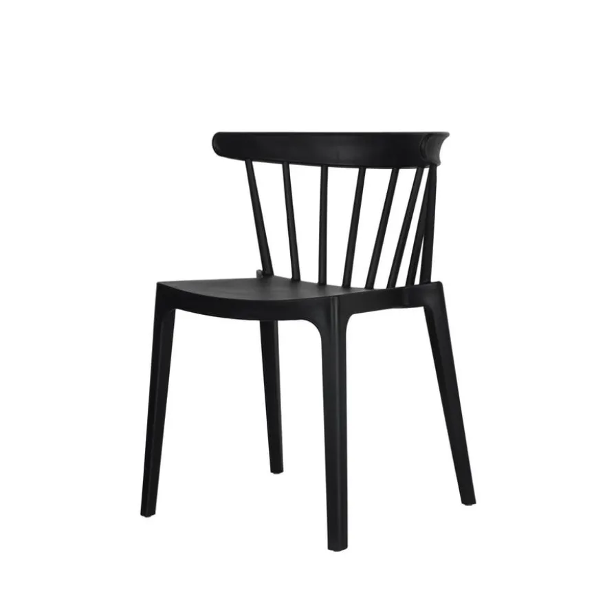 FEROS Windson Stapelstuhl schwarz, Polypropylen, 540 x 530 x 750 mm