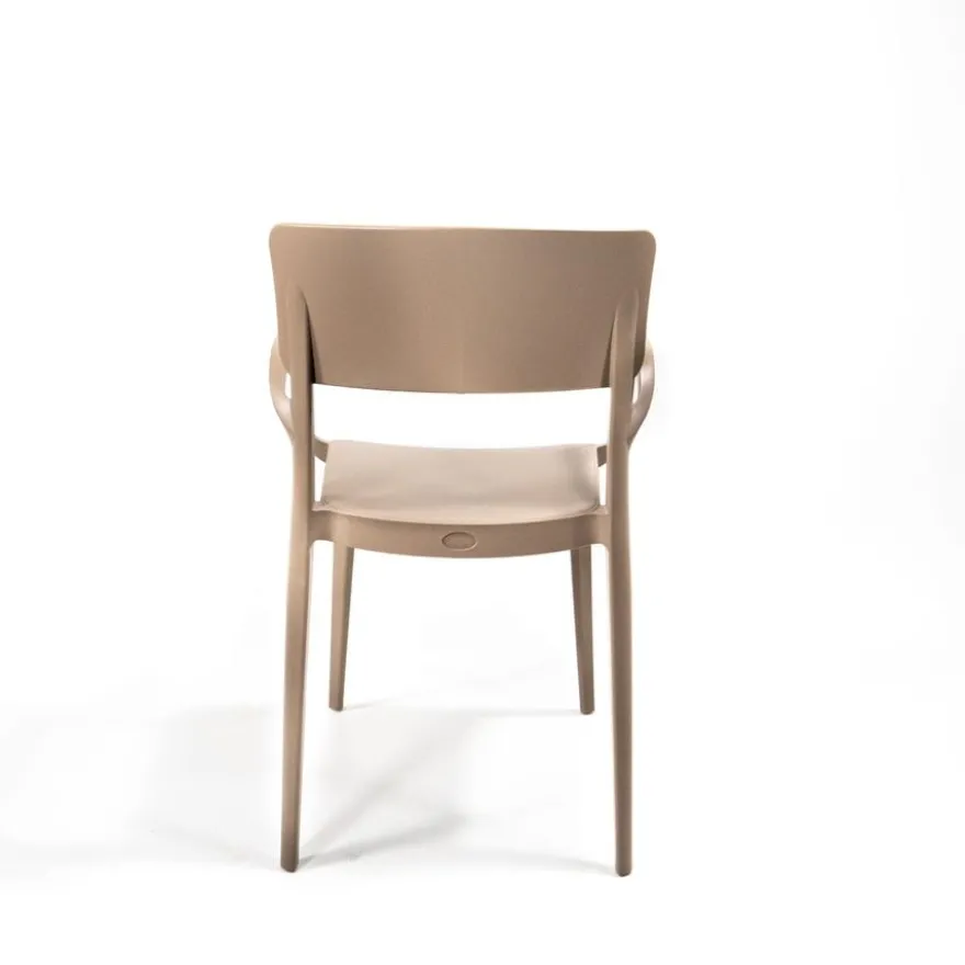 Feros Wing Armchair Sand Beige Stapelstuhl Kunststoff