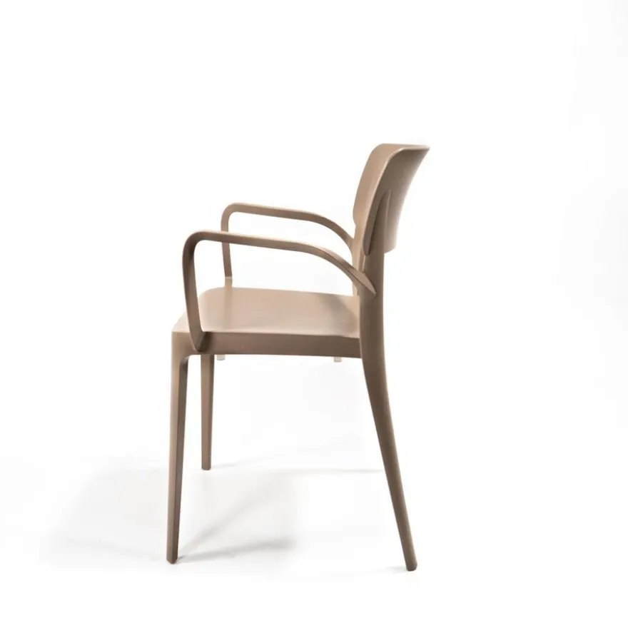 Feros Wing Armchair Sand Beige Stapelstuhl Kunststoff