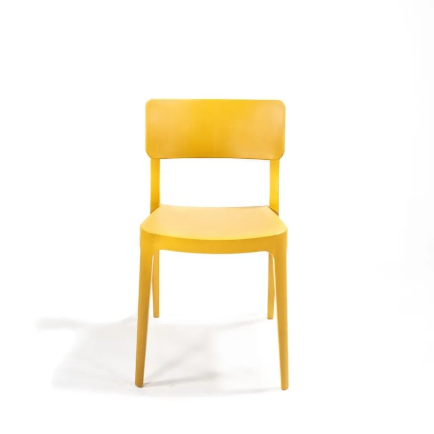 Feros Wing Chair Schwarz, Stapelstuhl Kunststoff