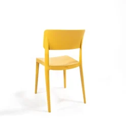 Feros Wing Chair Senf, Stapelstuhl Kunststoff