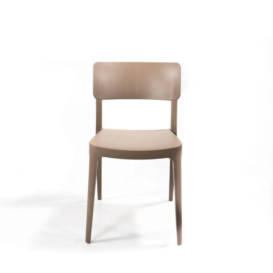 Feros Wing Chair Senf, Stapelstuhl Kunststoff