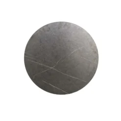 Feros X Cross Terrassentisch Sand gestell + Midnight Marble HPL Ø70 cm