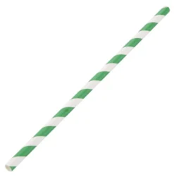 Fiesta Green Papiertrinkhalme 210 mm - weißgrün - 250 Stk