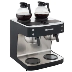 Filterkaffeemaschine ECO 2x 2 Liter schwarz inkl. 2 Glaskannen, 200 Tassen/Std., Professionelle Kaffeemaschine groß