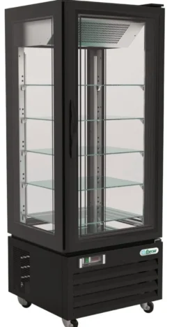 FORCAR Standkühlvitrine LSC65LB 431 Liter, LED-Beleuchtung, schwarz