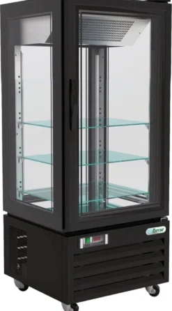 FORCAR Standtiefkühlvitrine LDC65B 280 Liter, LED-Beleuchtung, schwarz