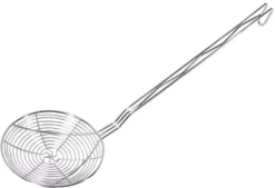 Fritierlöffel rund, elektropoliert, Durchmesser Schaufel 17,5cm