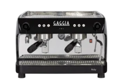 Gaggia Milano Siebträgermaschine RUBY PRO 2 2-Gruppig, Festwasseranschluss, schwarz, inkl. Aufstellung