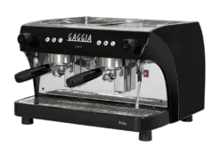 Gaggia Milano Siebträgermaschine RUBY PRO 2 2-Gruppig, Festwasseranschluss, schwarz, inkl. Aufstellung