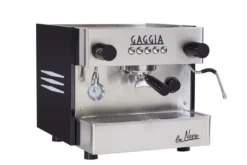 Gaggia Milano Siebträgermaschine LA NERA COMPACT 1-Gruppig, Festwasseranschluss, silber/schwarz, inkl. Aufstellung