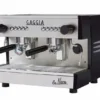 Gaggia Milano Siebträgermaschine LA NERA COMPACT 2-Gruppig, Festwasseranschluss, silber/schwarz, inkl. Aufstellung