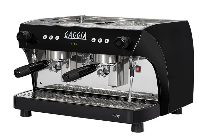Gaggia Milano Siebträgermaschine RUBY PRO 2 2-Gruppig, 5L Wassertank, schwarz, inkl. Aufstellung
